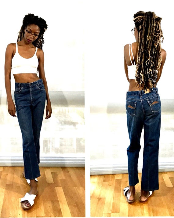 1970s Levi's Jeans / Levis Jeans 29 Blue Tab Levis Levis Student Fit Women's Levis Small Unique Vintage Levis Leather Patch Levis