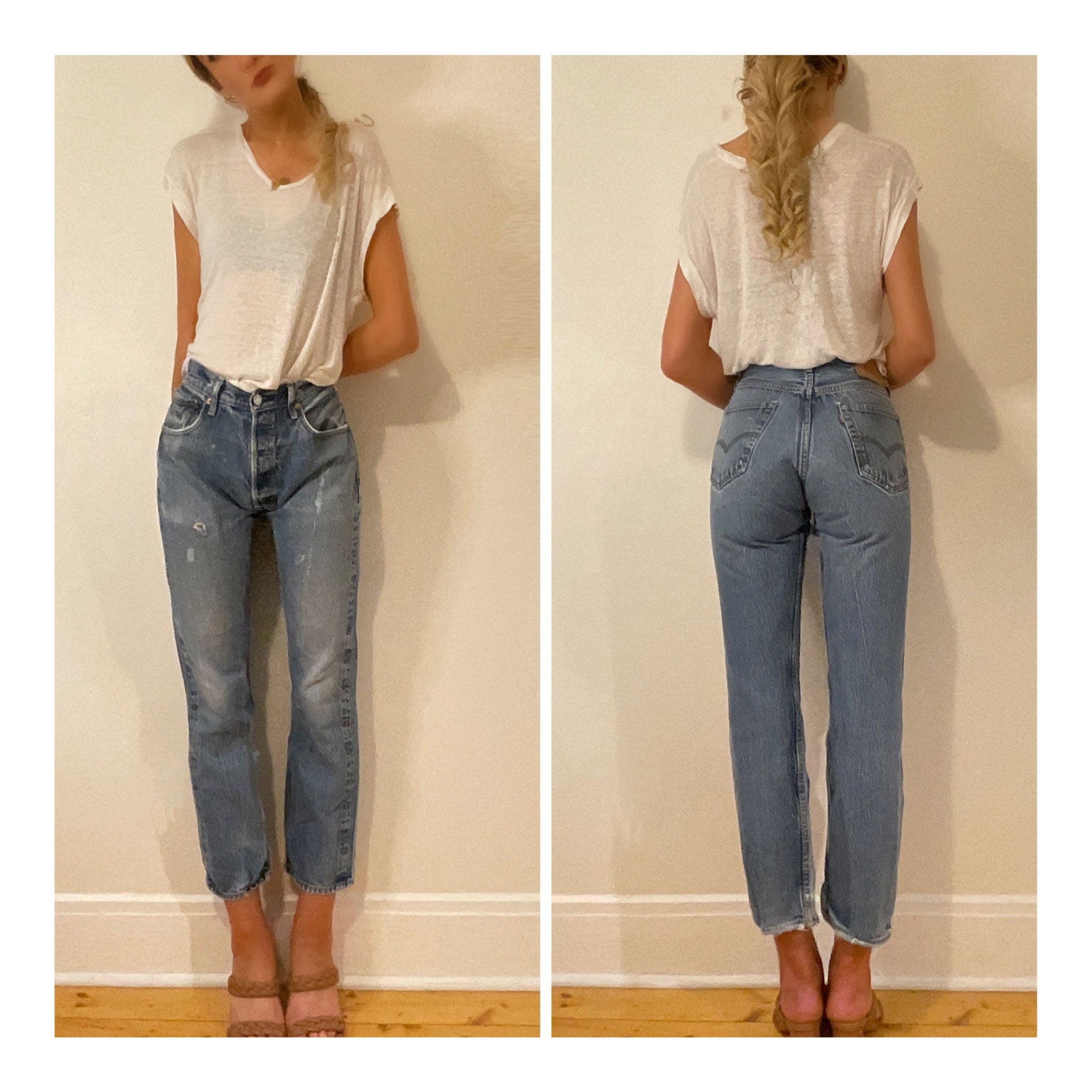 Vintage levi 501 high waisted jeans 2025