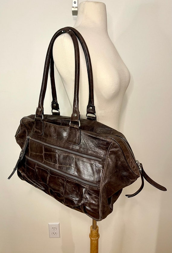 Vintage Dries Van Noten Carryall Bag Large Brown Leather Tote