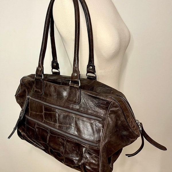 Brown Leather Tote - Etsy