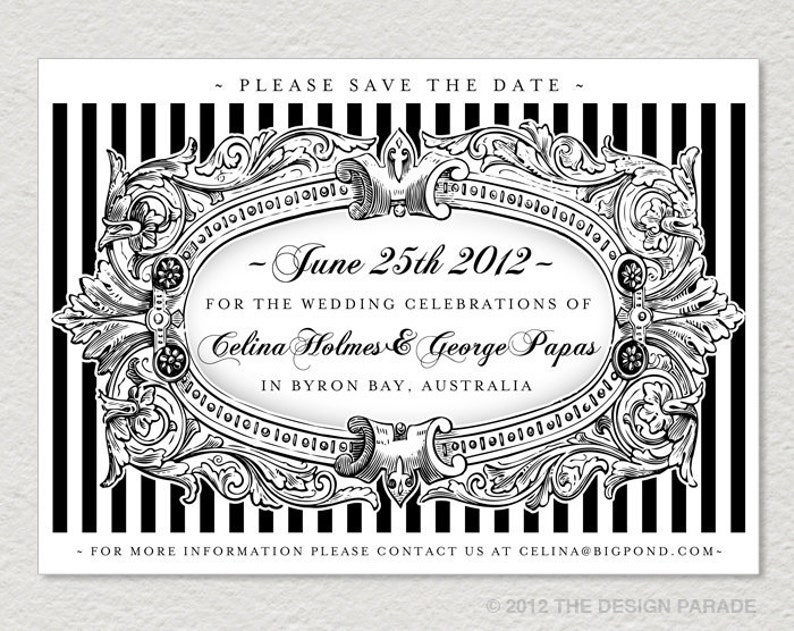 Framed Picture Printable Save the Date Card