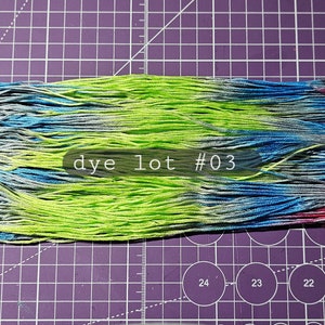 Hand-Dyed thread - &#39;Candy-Striped LeafHopper&#39; embroidery or cross stitch floss