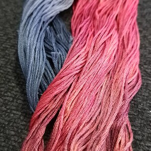 Hand-Dyed thread - &#39;Santa&#39;s Sack&#39; Christmas themed embroidery or cross stitch floss