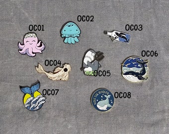 Enamel Needle Minder - Ocean theme - assorted sizes
