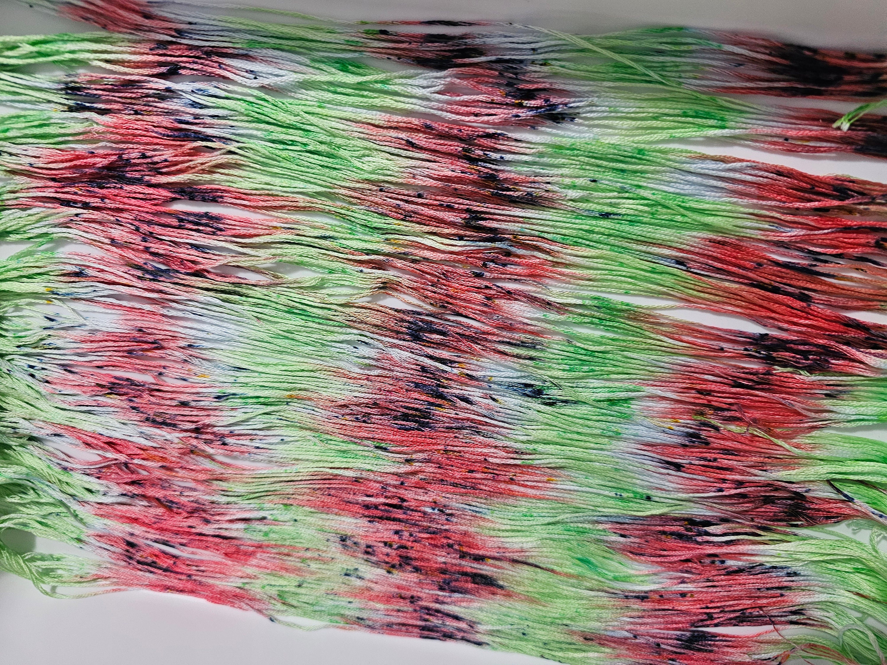 Watermelon Threading Hand-dyed Thread - 'watermelon Crush' Embroidery or Cross Stitch Floss ...