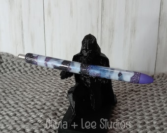 Space Galaxy glittered pen - Papermate Inkjoy gel pen .7mm - Choose from 2!!