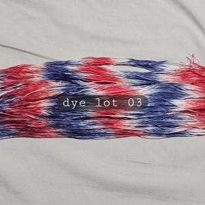 Hand-Dyed thread - &#39;Patriotic AF&#39; embroidery or cross stitch floss
