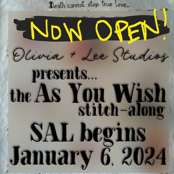 As You Wish SAL - digital file - SAL, stitch along, cross stitch pattern