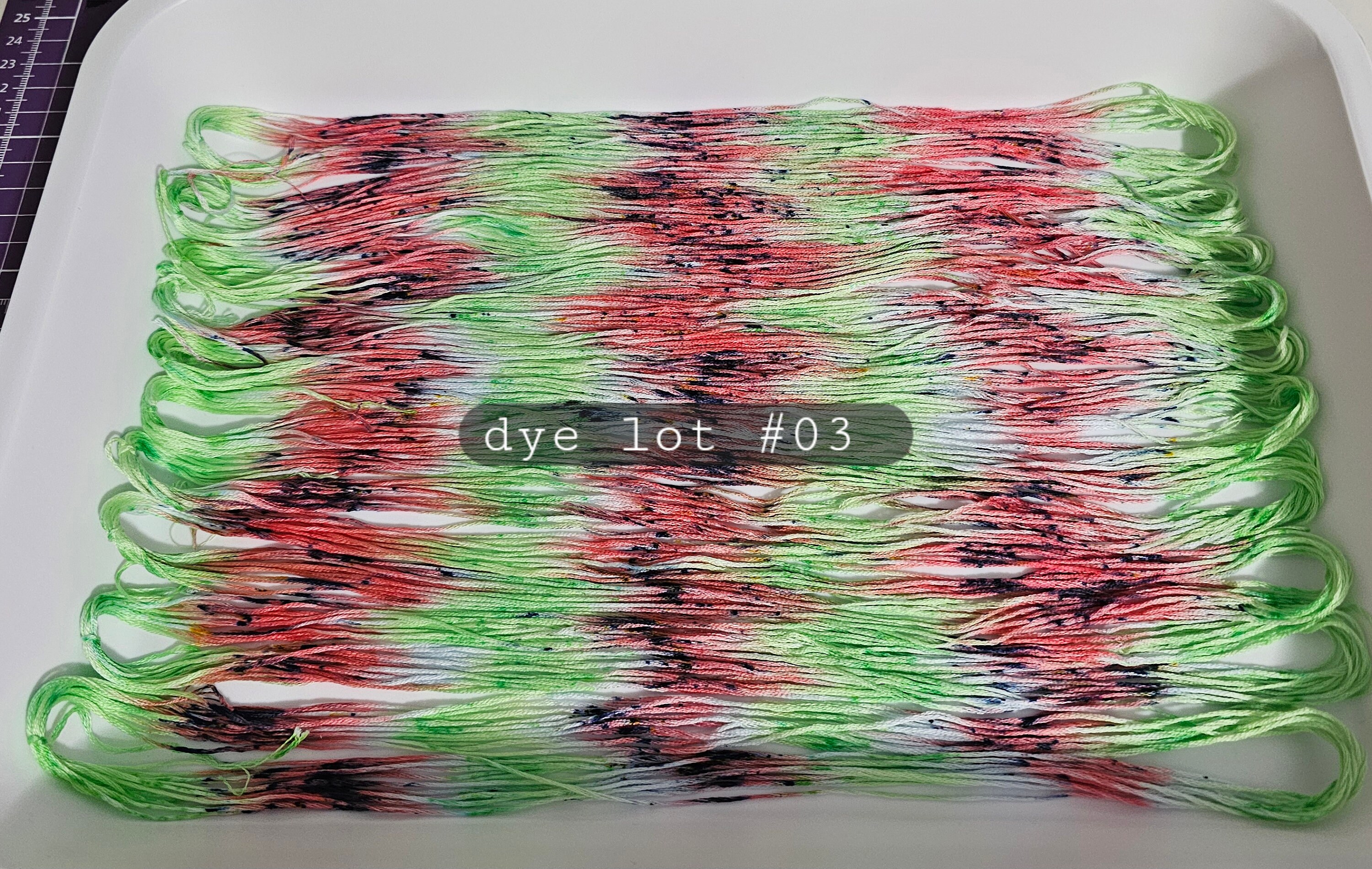 Watermelon Threading Hand-dyed Thread - 'watermelon Crush' Embroidery or Cross Stitch Floss ...