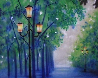 Hand Painted Scenic Photography Backdrop, Photo Background 8X10 12-054