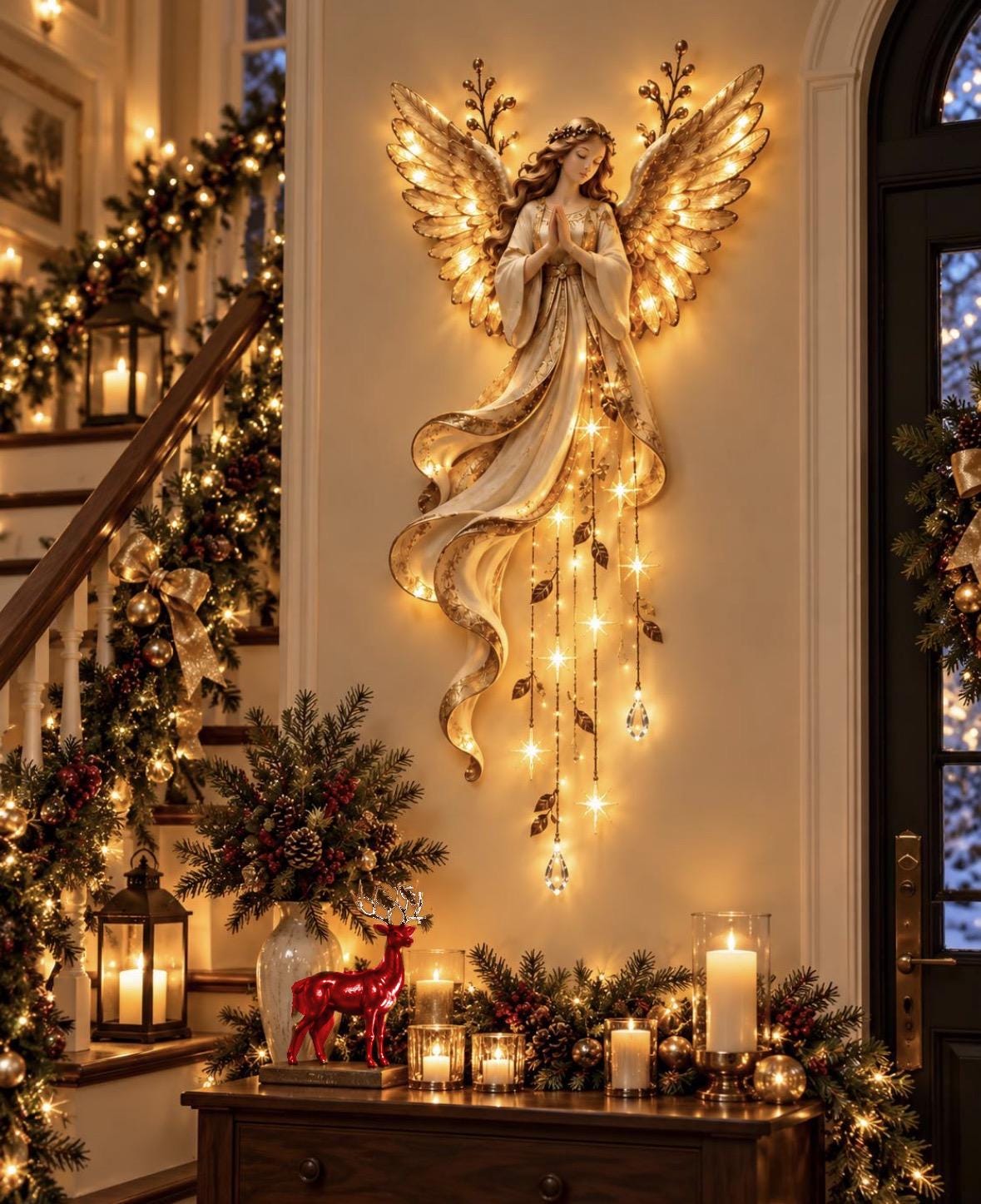 Goldene weihnachtsdeko