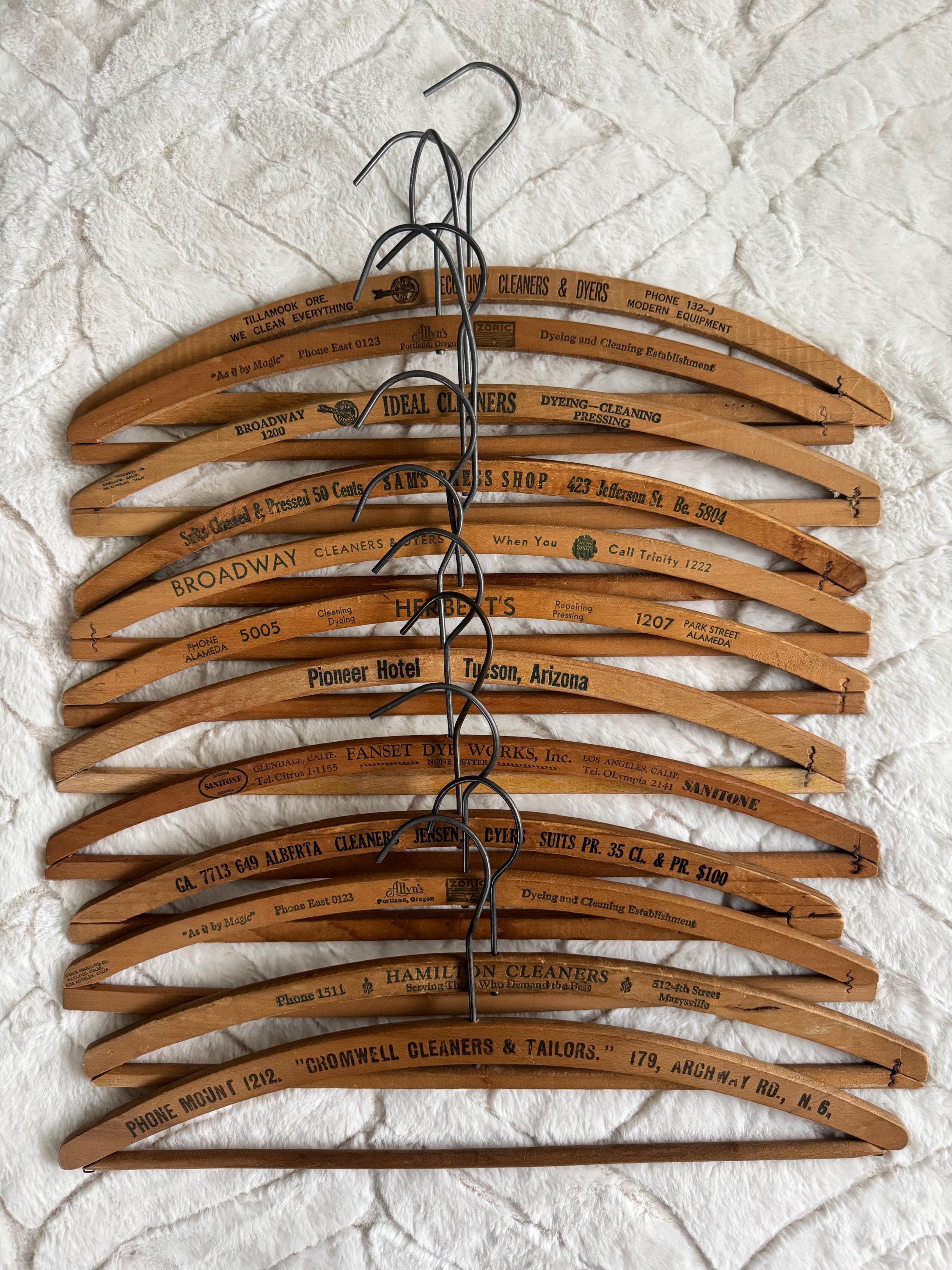 Vintage Hotel Wood Hangers - Etsy