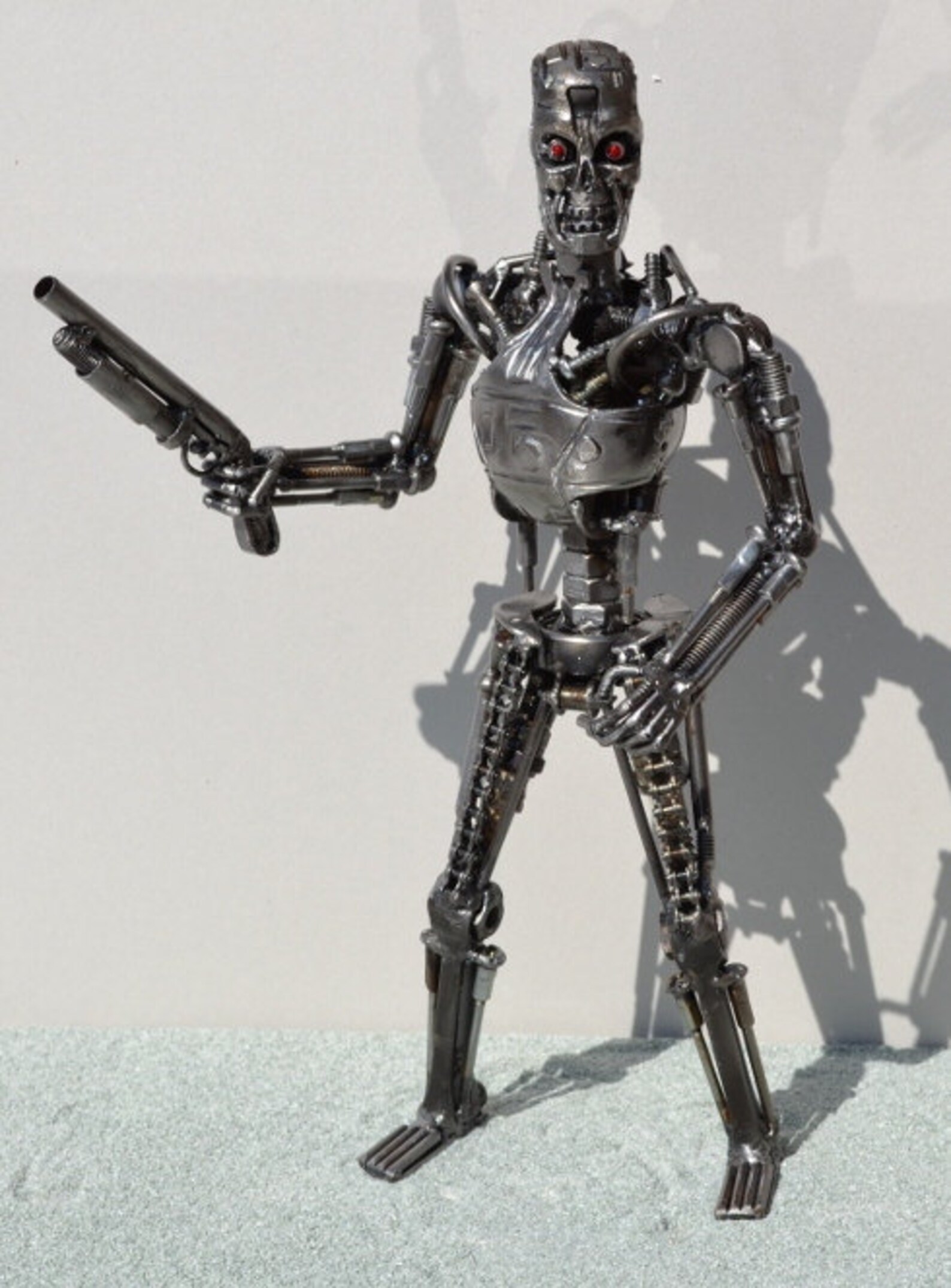 Hand Made TERMINATOR 14 Inches W. GUN Recycled Scrap Metal Etsy