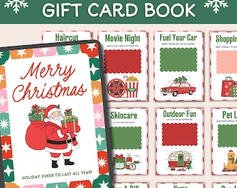 Christmas Gift Card Book, Printable Christmas Gift Card, Printable Gift for Kids, Printable Gift for Teens, Easy Christmas Gift