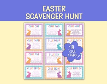 Printable Easter Scavenger Hunt Clues (Instant Download)