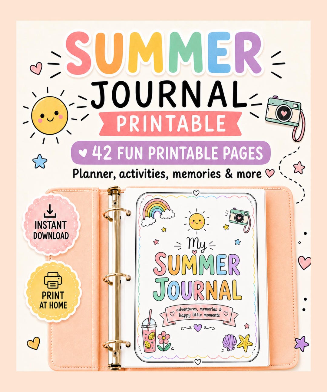 Summer Planner 2026 Printable Kids Journal Schedule Routine Chore Chart ...