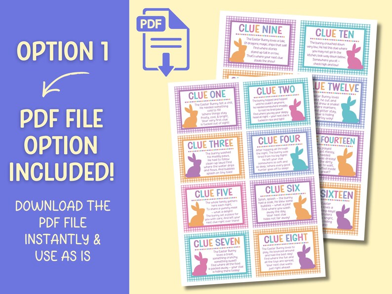 Printable Easter Scavenger Hunt Clues (instant Download) - Etsy