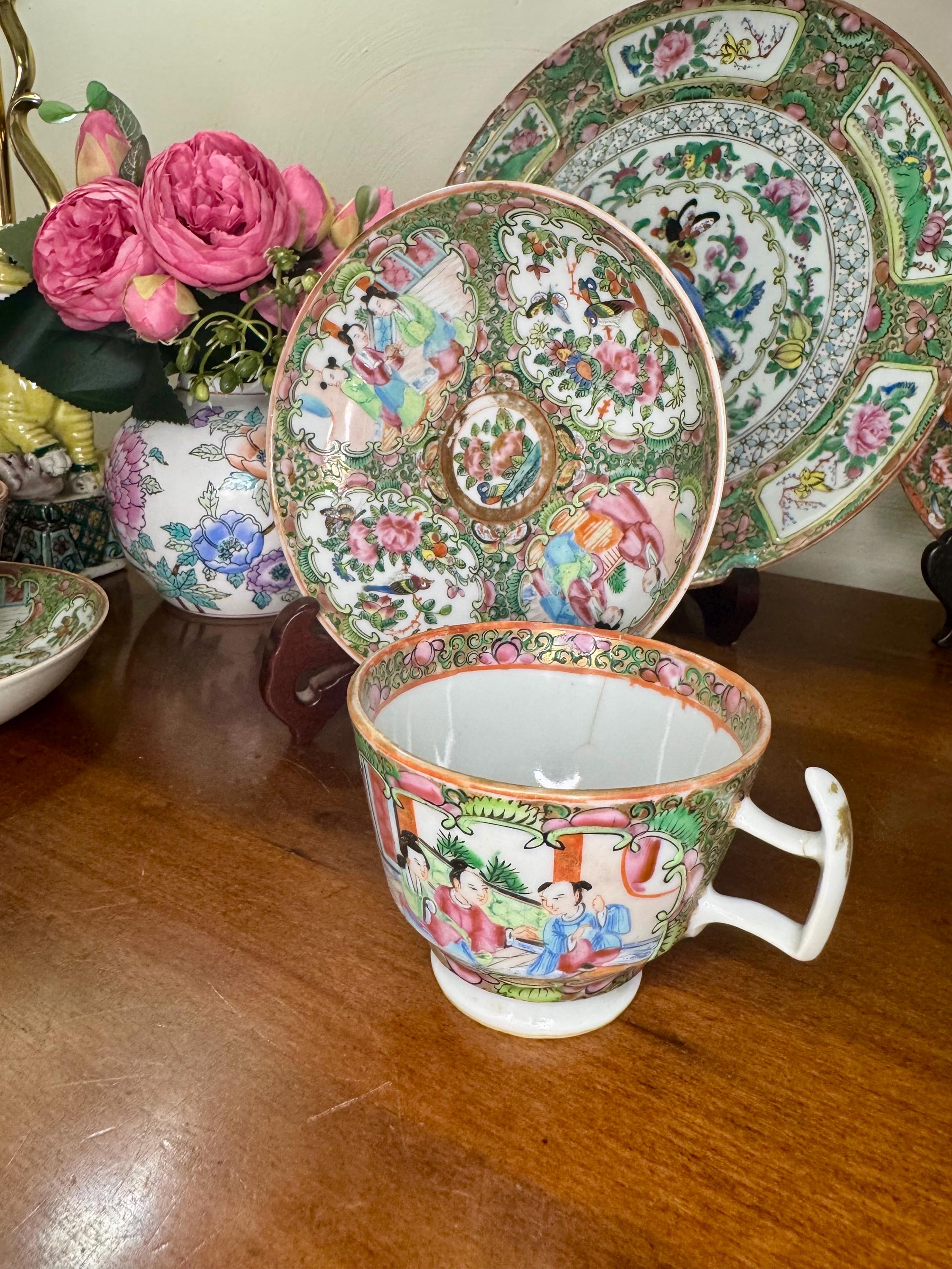 Antique Rose Medallion China Set - Etsy