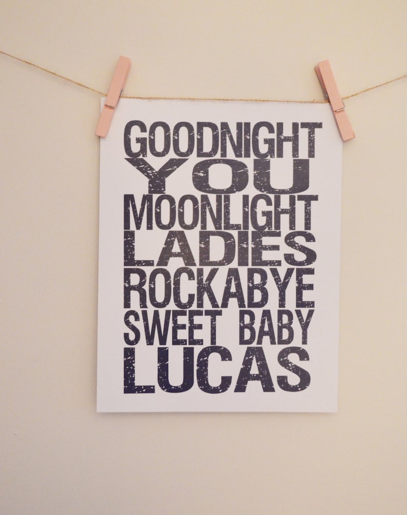 Rockabye Sweet Baby James Printable 8x10 Nursery Art image 4