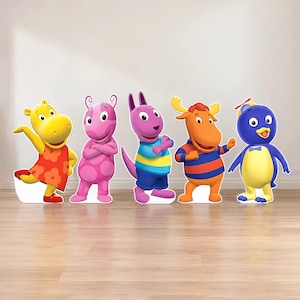 Backyardigans Birthday Party Decor Pablo Uniqua Tyrone Tasha Austin Life Size Character Cutout Standee Photo Prop Kids Party Decor Yard Sign