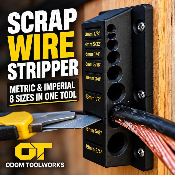 Wall Mounted Wire Stripper Tool | Scrap Wire Stripping Guide