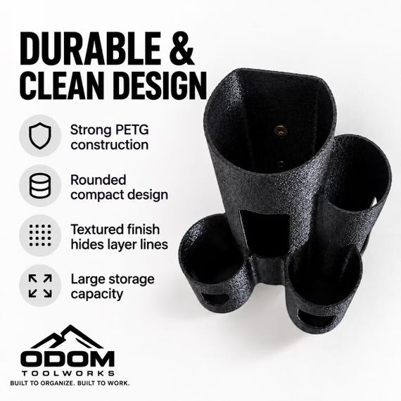 Zip Tie Wall Organizer | 4 Compartment Cable Tie Holder