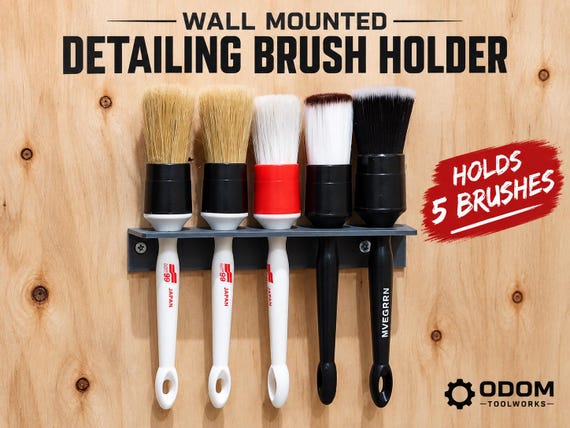 Wall Mounted Detailing Brush Holder | 5 Brush Organizer