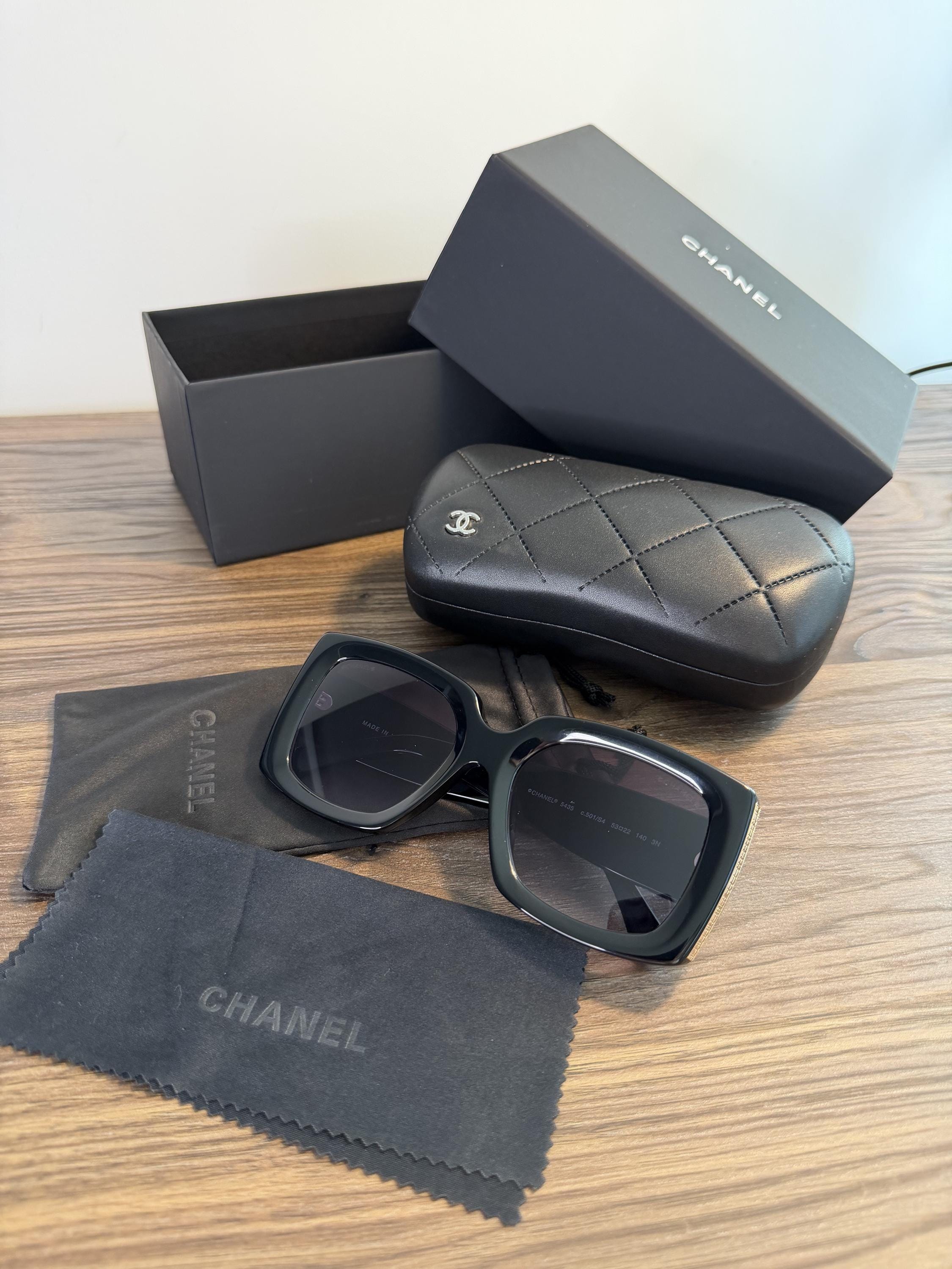 ヴィンテージ CHANEL サングラス 黒 ブラック ケース付き シャネル Vintage chanel sunglasses - Etsy 日本