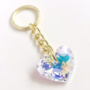 AB Crystal Heart Keychain