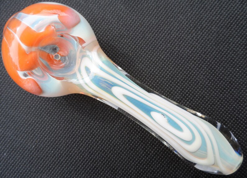 Flower and Spiral Glass Pipe