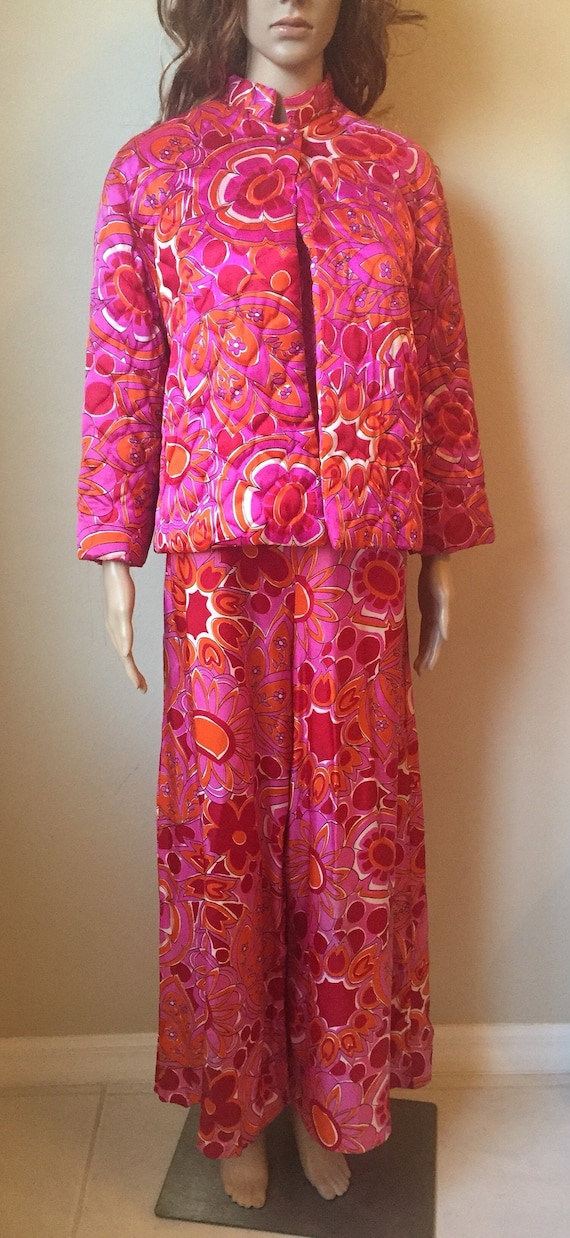 mod 60's RHAPSODY by Glazier Palazzo JUMPSUIT & Qu