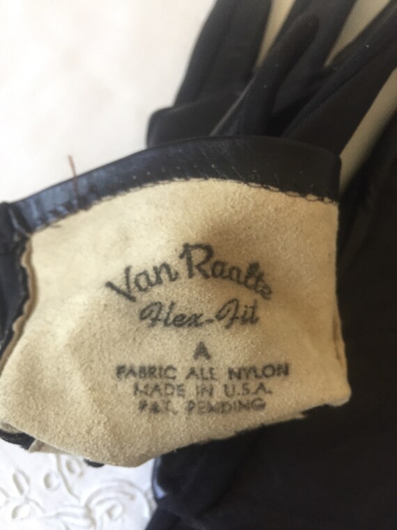 vintage VAN RAALTE flex-fit GLOVES women's black … - image 6