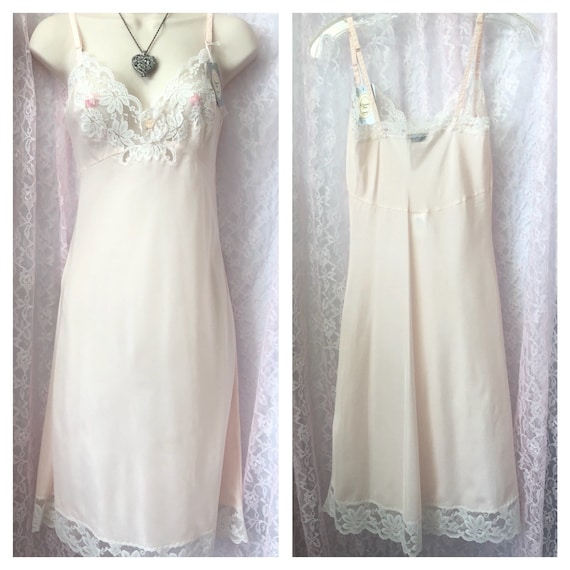 MINT 1980s CHRISTIAN DIOR Full Slip nightgown Size
