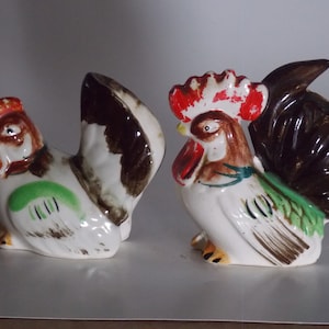 Vintage Chicken and Rooster Salt and Pepper Shaker