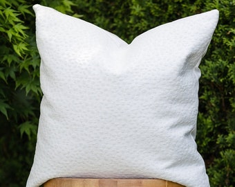 CHARITY (IVORY) || Indoor/Outdoor Neutral Leopard Print Pillow Cover • White Outdoor Pillow • Sunbrella Pillow • White Outdoor Lumbar Pillow