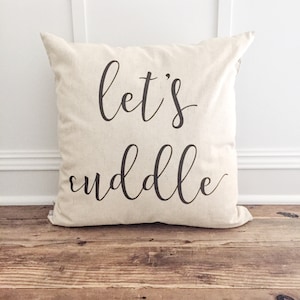 Let's Cuddle Pillow Cover image 1