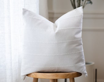 ALICE ||  Linen Ivory Pillow Cover • Neutral Pillow • White Pillow • Ivory Pillow • Textured Neutral Pillow • White Throw Pillow • Lumbar