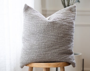 MOCHA || Neutral Bouclé Textured Pillow Cover  ∙ Light Brown Throw Pillow  ∙ Brown Bouclè Pillow Cover  ∙ Neutral Throw  ∙ Lumbar Pillow
