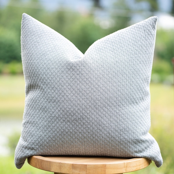 Grey Outdoor Pillow Etsy