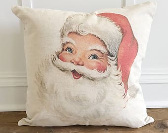 Vintage Santa Pillow Cover