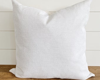 Rylan Neutral Herringbone Pillow Cover- neutral pillow - nursery pillow - ivory pillow - cream pillow - lumbar pillow - extra long lumbar