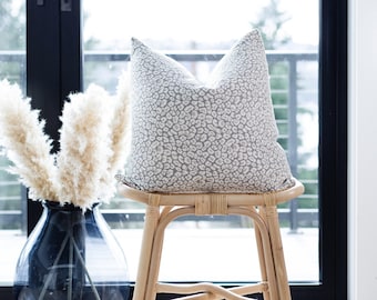 ADELE || Neutral Leopard Pillow Cover ∙ Leopard Throw Pillow ∙ Leopard Accent Pillow  ∙ Neutral Throw Pillow  ∙ Ivory and Gray Throw Pillow