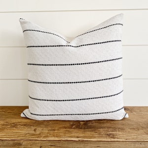 HOLDEN || Black & White Striped Pillow Cover ∙ Striped Pillow ∙ Black Striped Pillow ∙ Neutral Throw Pillow ∙ Lumbar Pillow ∙ Pillow Stripes