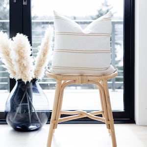 JOLENE || Mustard & Ivory Striped Pillow Cover  ∙ Striped Throw Pillow  ∙ Mustard and Ivory Throw Pillow  ∙ Throw Pillow ∙ Lumbar Pillow