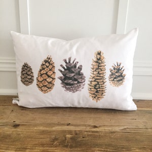 Watercolor Pinecones Pillow Cover