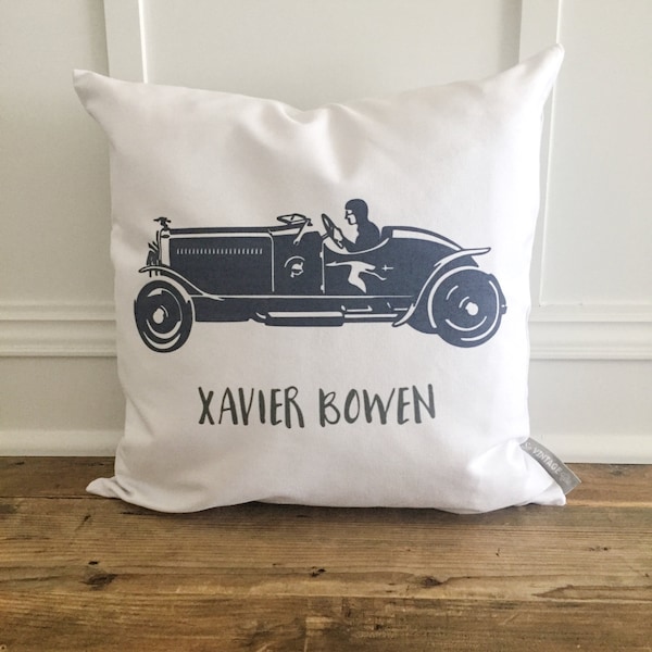 Vintage Car Pillow Etsy