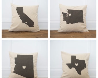 Personalized City & State pillow Cover