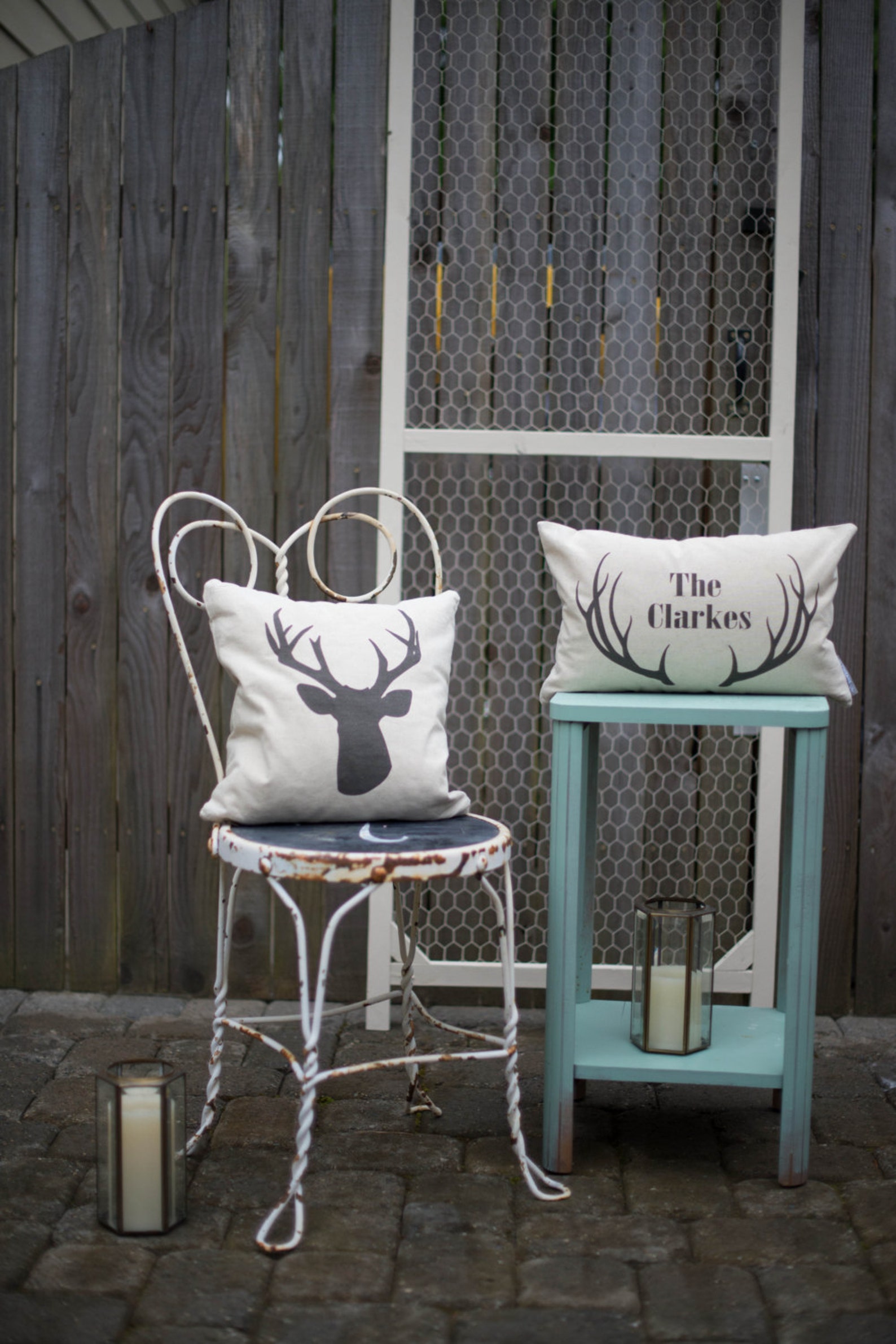 Antler Pillow Cover Etsy