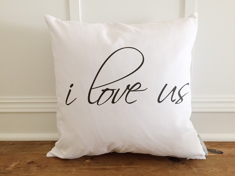I Love Us Pillow Cover Etsy