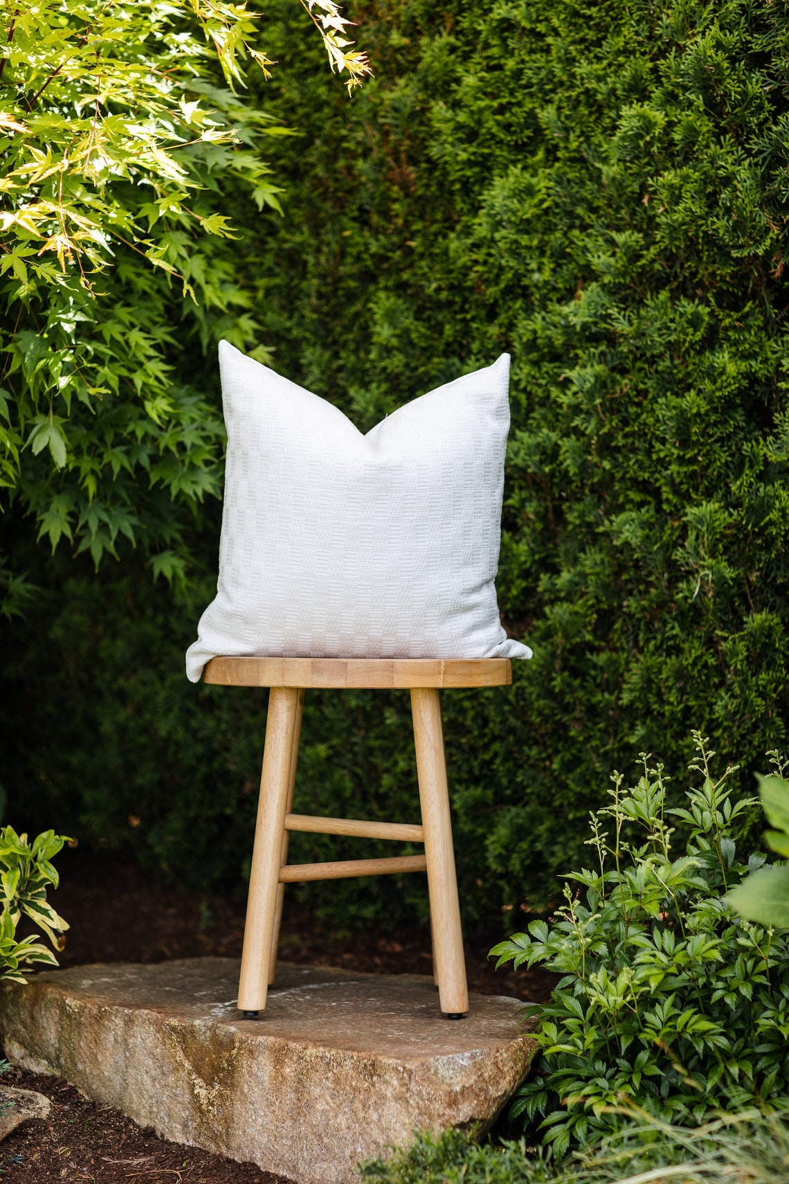 ALABASTER Innen/Außen Weißes Korbkissen Bezug Weißes | Etsy